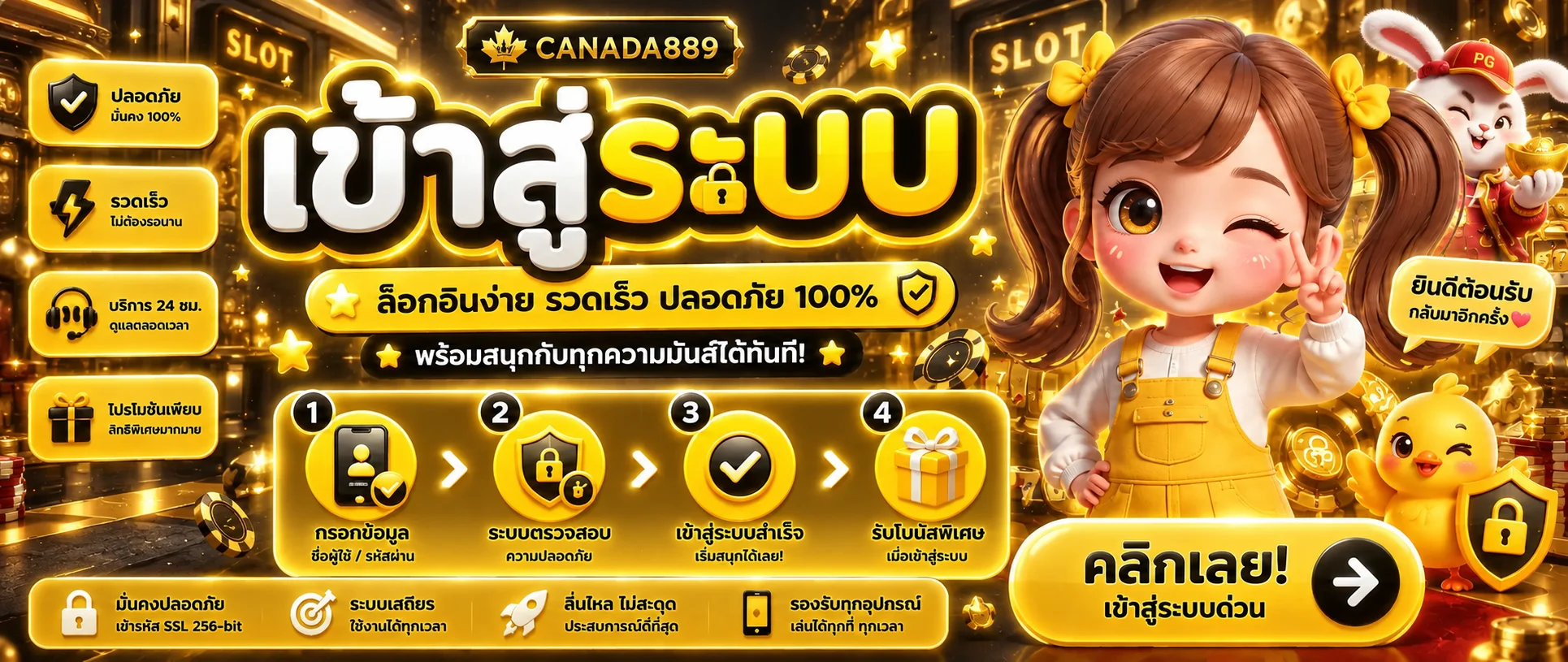 CANADA889 ทางเข้าและระบบสมาชิกโทนดำทอง